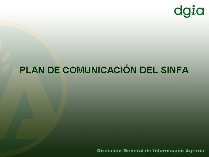 PLAN DE COMUNICACIÓN DEL SINFA 