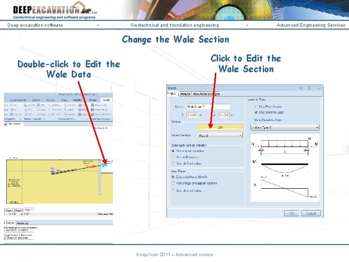 Deep excavation software • Geotechnical and foundation engineering • Advanced Engineering Services Change the