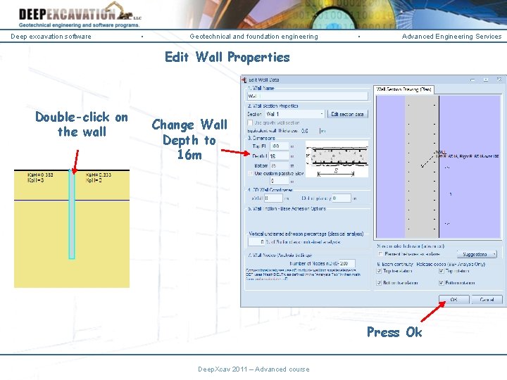 Deep excavation software • Geotechnical and foundation engineering • Advanced Engineering Services Edit Wall