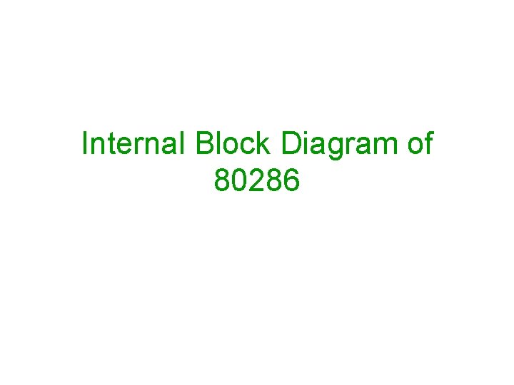 Internal Block Diagram of 80286 