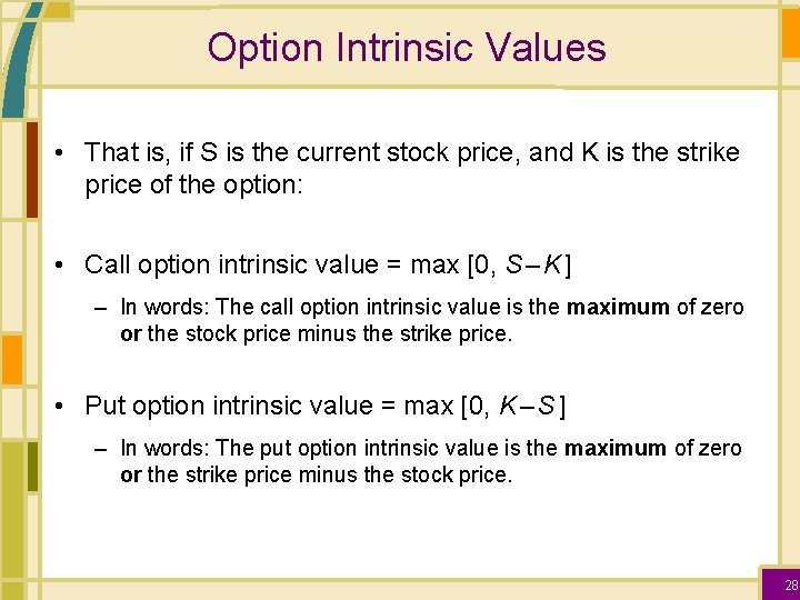 Important Information for Option Holders