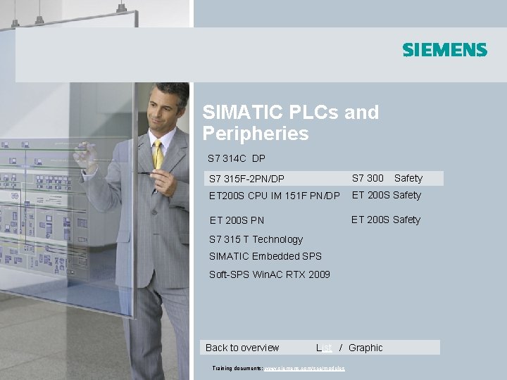 SIMATIC PLCs and Peripheries S 7 314 C DP S 7 315 F-2 PN/DP SIMATIC PLCs and Peripheries S 7 314 C DP S 7 315 F-2 PN/DP