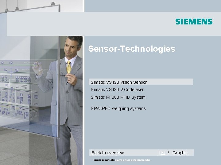 Sensor-Technologies Simatic VS 120 Vision Sensor Simatic VS 130 -2 Codeleser Simatic RF 300 Sensor-Technologies Simatic VS 120 Vision Sensor Simatic VS 130 -2 Codeleser Simatic RF 300