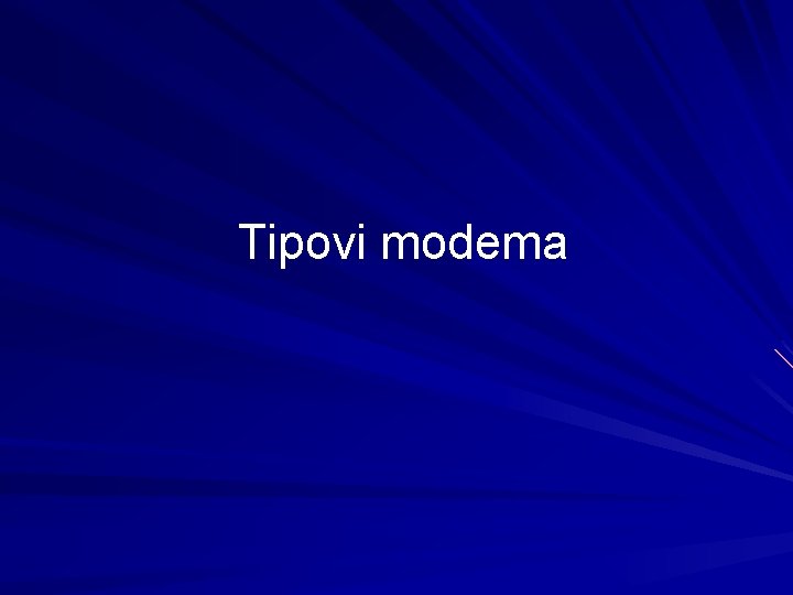 Tipovi modema 