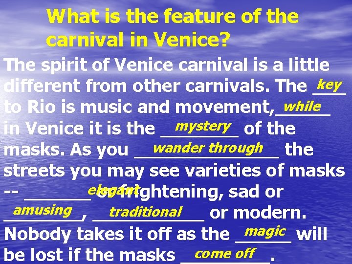 Book 5 Module 4 Carnival Reading The Spring