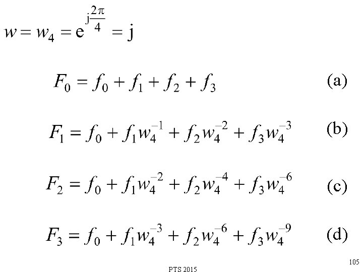 (a) (b) (c) (d) 105 
