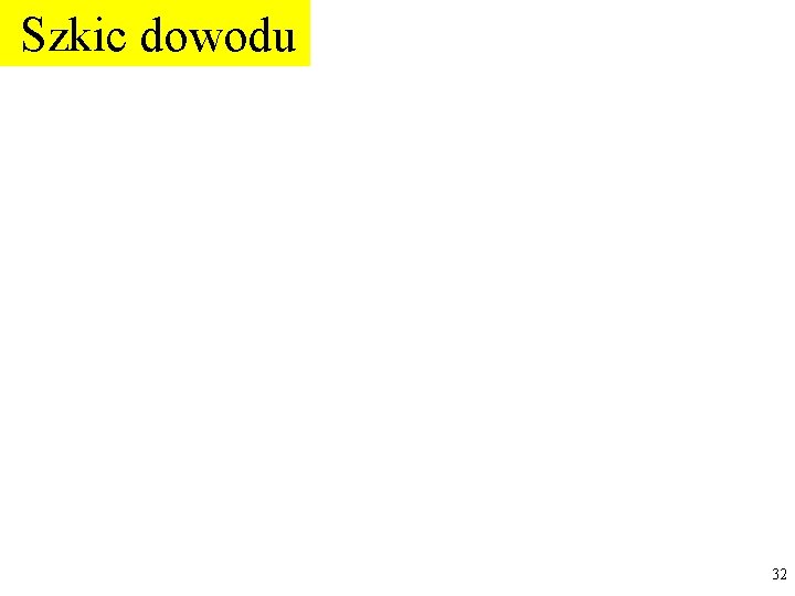  Szkic dowodu 32 