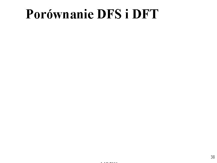 Porównanie DFS i DFT 38 