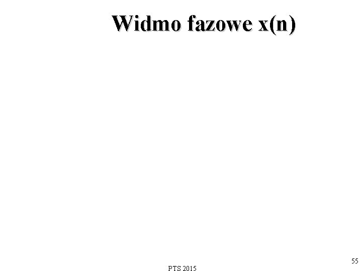 Widmo fazowe x(n) 55 