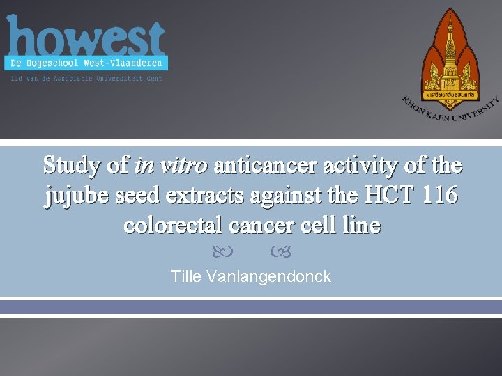 Study of in vitro anticancer activity of the jujube seed extracts against the HCT