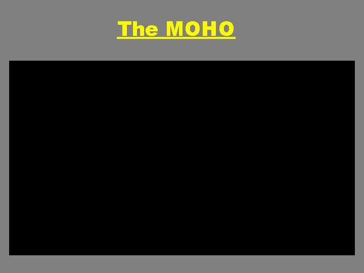 The MOHO The MOHO