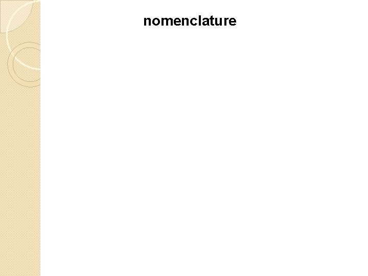nomenclature 