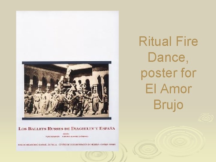 Ritual Fire Dance, poster for El Amor Brujo 