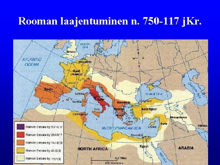 Rooman laajentuminen n. 750 -117 j. Kr. 