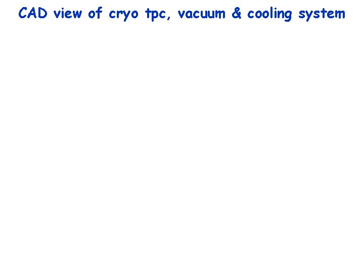 CAD view of cryo tpc, vacuum & cooling system 