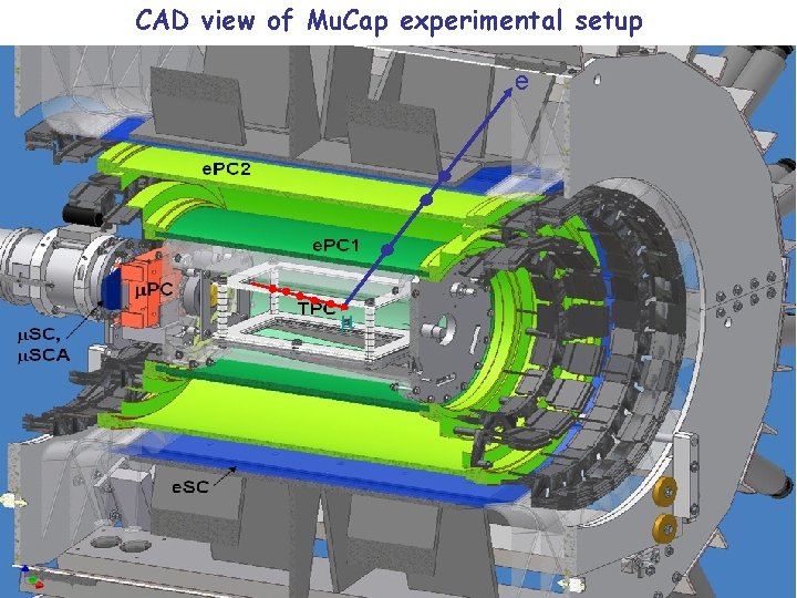 CAD view of Mu. Cap experimental setup e 