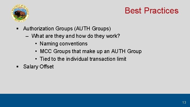 Best Practices § Authorization Groups (AUTH Groups) – What are they and how do