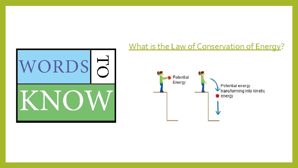 What is the Law of Conservation of Energy? 