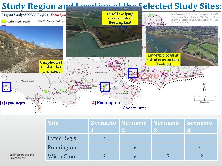 Study Region and Location of the Selected Study Sites: Rural low-lying coast at risk Study Region and Location of the Selected Study Sites: Rural low-lying coast at risk