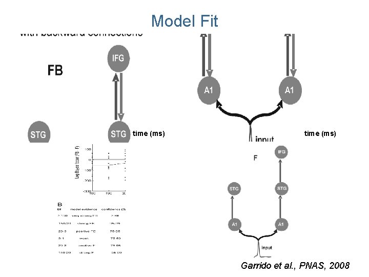 Model Fit time (ms) Garrido et al. , PNAS, 2008 Model Fit time (ms) Garrido et al. , PNAS, 2008