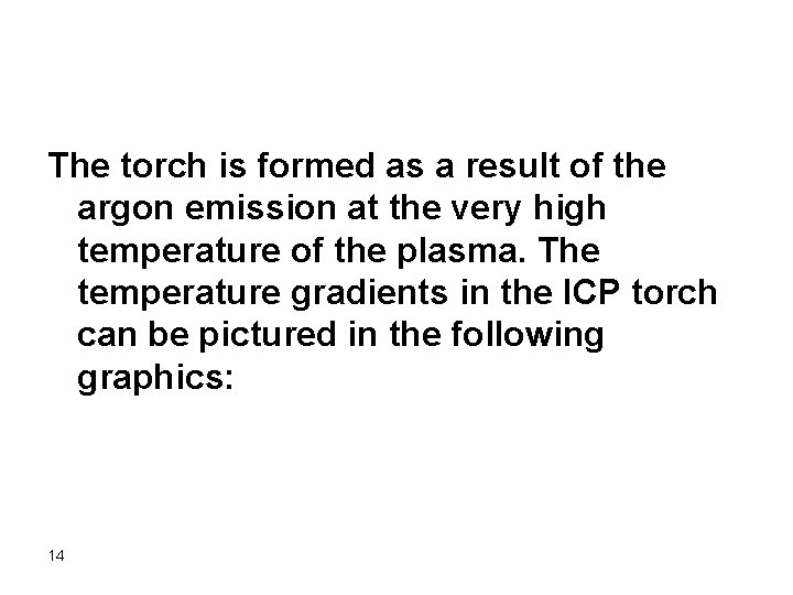 The torch is formed as a result of the argon emission at the very