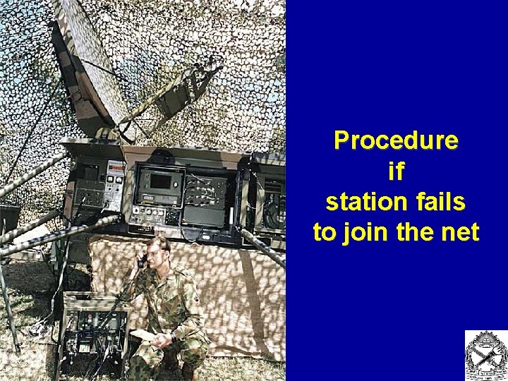 Procedure if station fails to join the net 