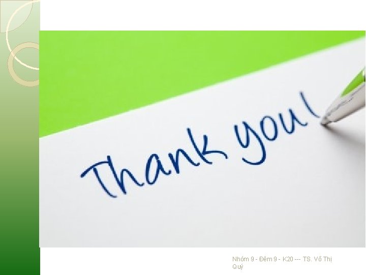 Nhóm 9 - Đêm 9 - K 20 --- TS. Võ Thị Quý Nhóm 9 - Đêm 9 - K 20 --- TS. Võ Thị Quý