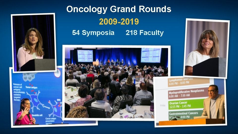 Oncology Grand Rounds 2009 -2019 54 Symposia 218 Faculty 