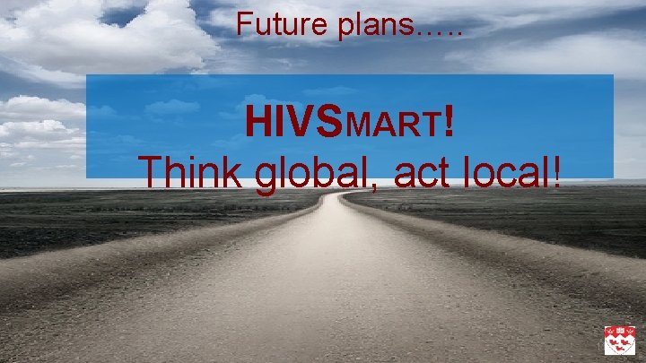 Future plans…. . HIVSMART! Think global, act local! 11 