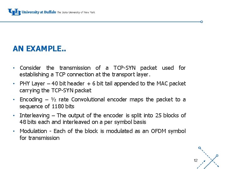 AN EXAMPLE. . • Consider the transmission of a TCP-SYN packet used for establishing