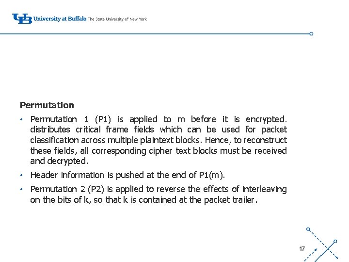 Permutation • Permutation 1 (P 1) is applied to m before it is encrypted.