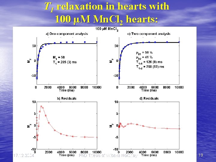 T 1 relaxation in hearts with 100 µM Mn. Cl 2 hearts: 17. 12.