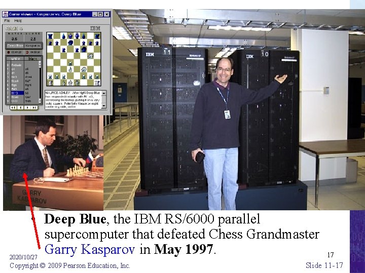  • Deep Blue, the IBM RS/6000 parallel supercomputer that defeated Chess Grandmaster Garry