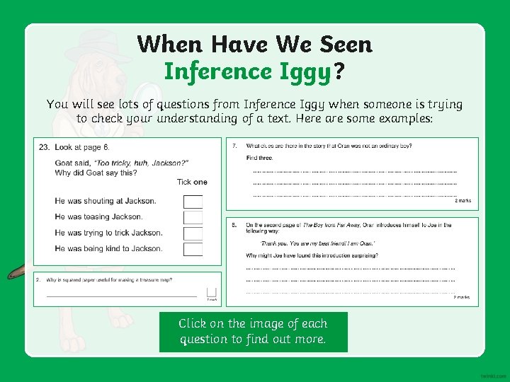 When Have We Seen Inference Iggy? You will see lots of questions from Inference