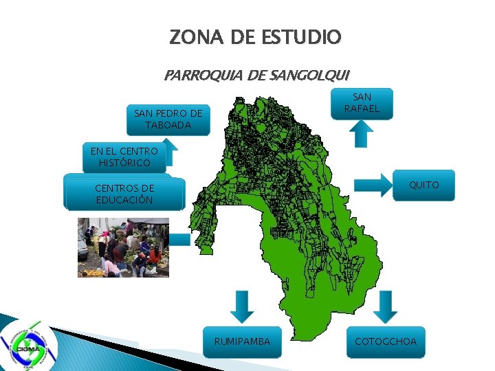 ZONA DE ESTUDIO PARROQUIA DE SANGOLQUI SAN RAFAEL SAN PEDRO DE TABOADA EN EL