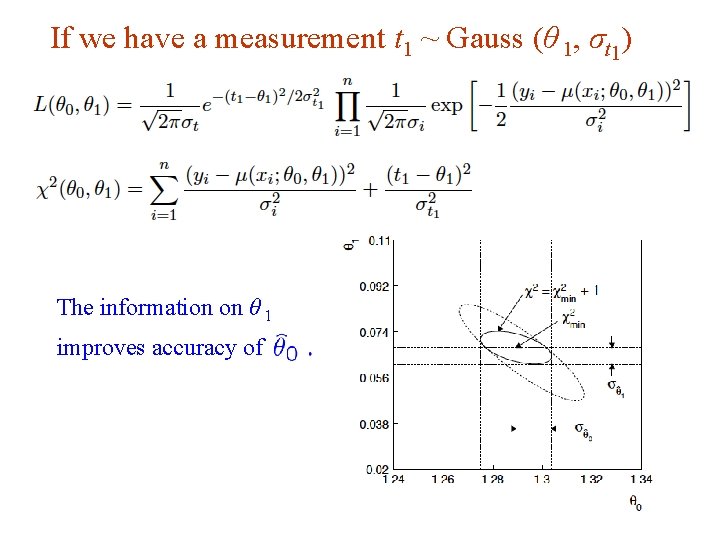 If we have a measurement t 1 ~ Gauss (θ 1, σt 1) The If we have a measurement t 1 ~ Gauss (θ 1, σt 1) The