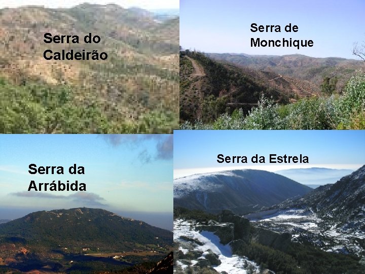 Um conjunto de montanhas montes ou colinas ligadas
