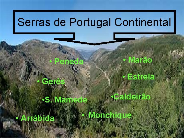 Um conjunto de montanhas montes ou colinas ligadas