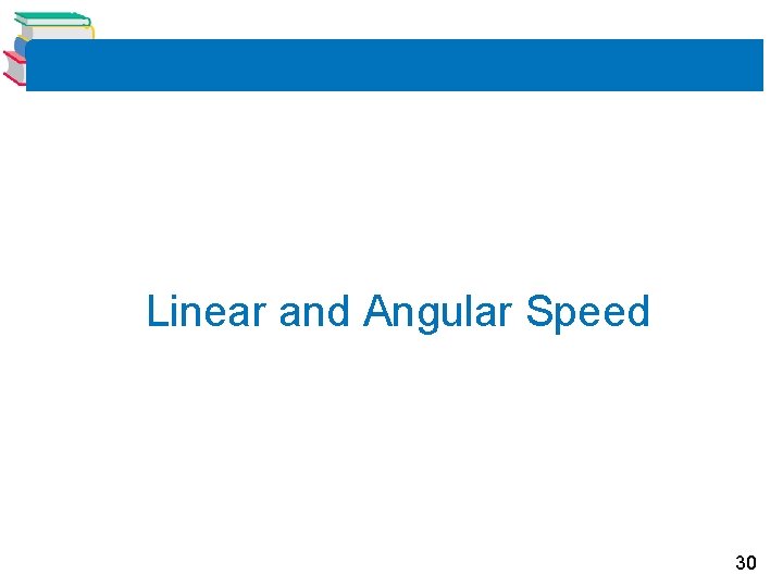 Linear and Angular Speed 30 