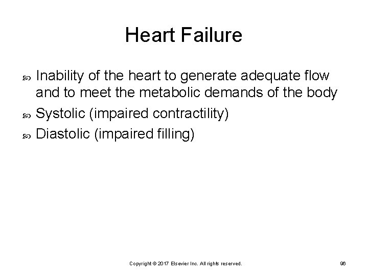 Heart Failure Inability of the heart to generate adequate flow and to meet the