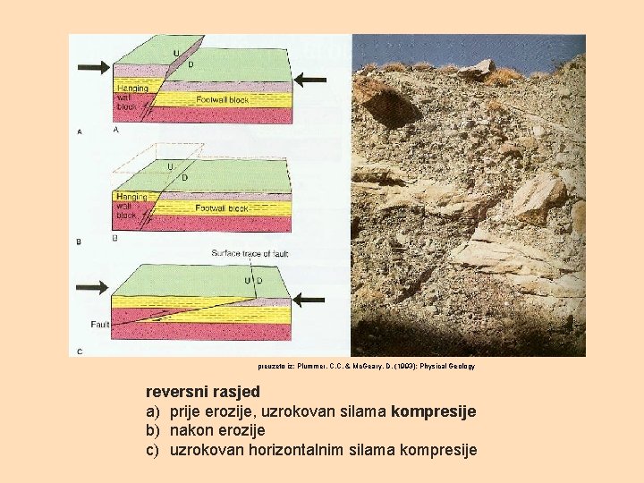 preuzeto iz: Plummer, C. C. & Mc. Geary, D. (1993): Physical Geology reversni rasjed