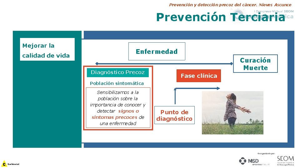 Prevención y detección precoz del cáncer. Nieves Ascunce Prevención Terciaria Mejorar la calidad de