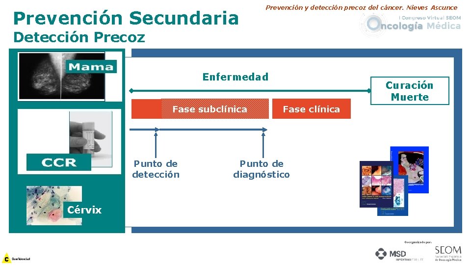 Prevención Secundaria Prevención y detección precoz del cáncer. Nieves Ascunce Detección Precoz Enfermedad Fase