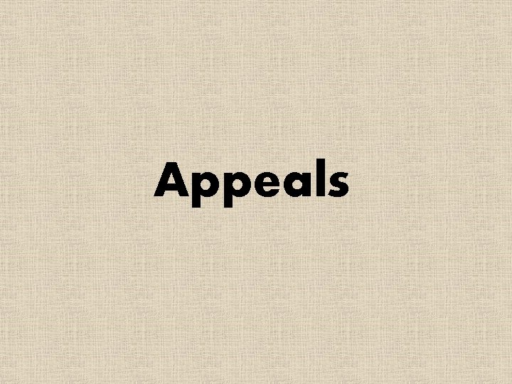 Appeals 