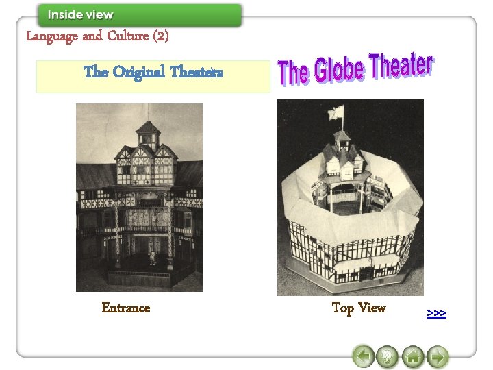 Language and Culture (2) The Original Theaters Entrance Top View >>> 