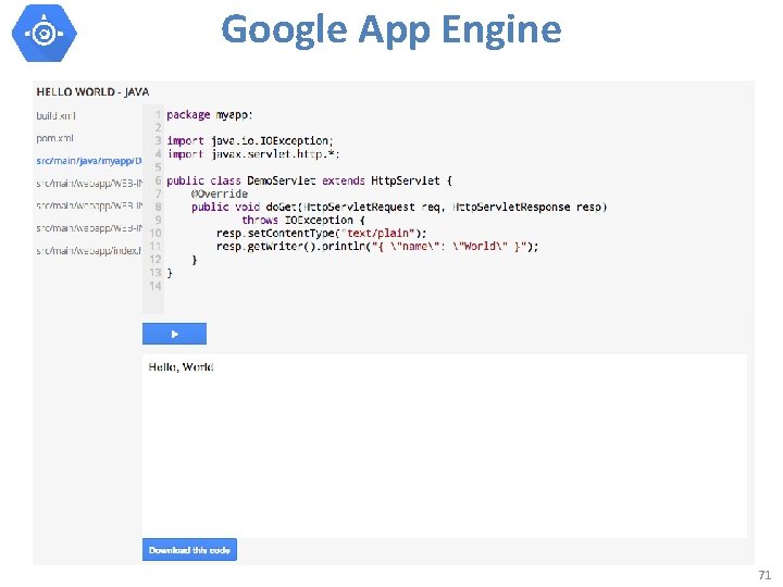 Google App Engine 71 