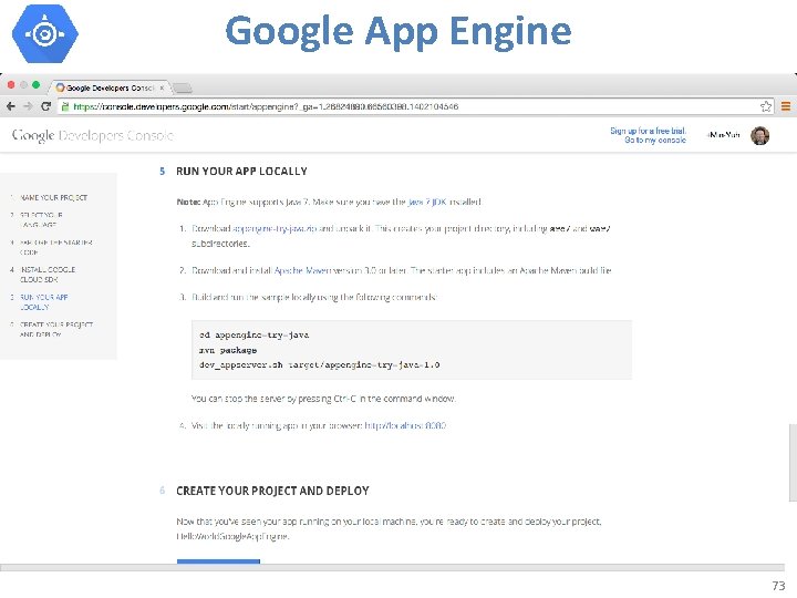 Google App Engine 73 