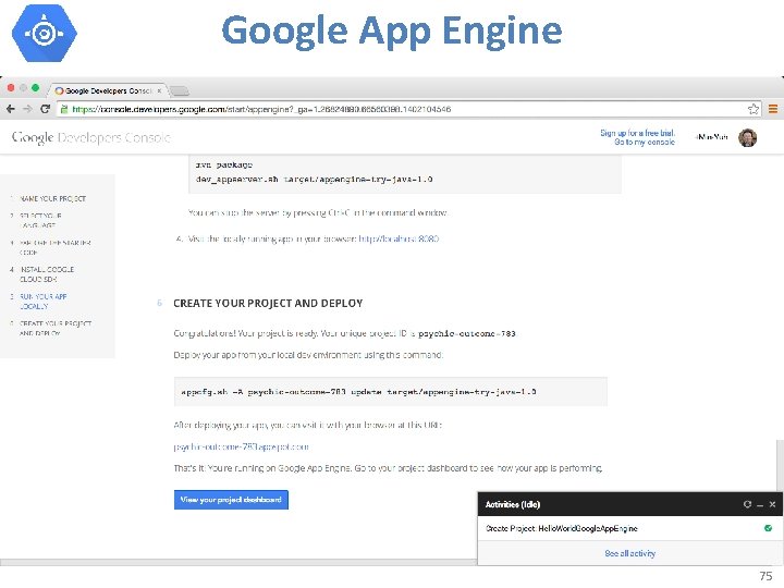 Google App Engine 75 