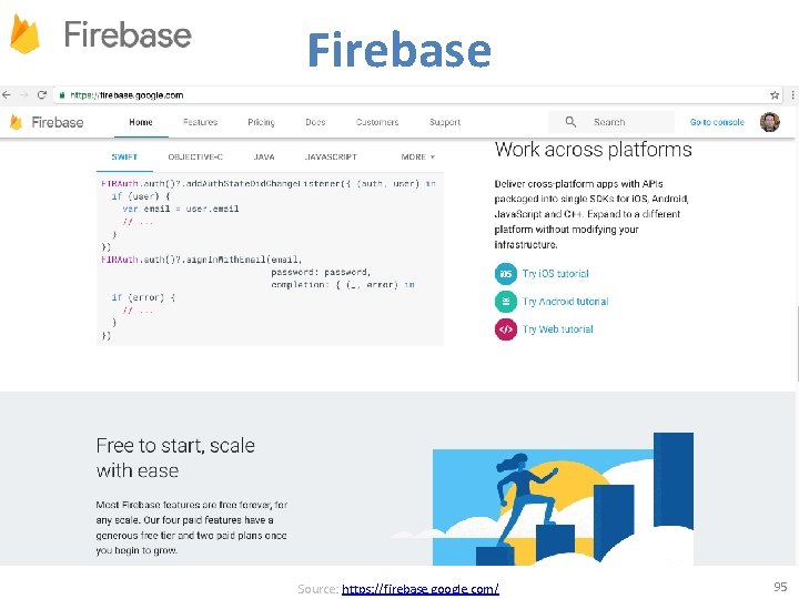 Firebase Source: https: //firebase. google. com/ 95 