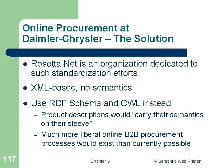 Online Procurement at Daimler-Chrysler – The Solution l Rosetta Net is an organization dedicated